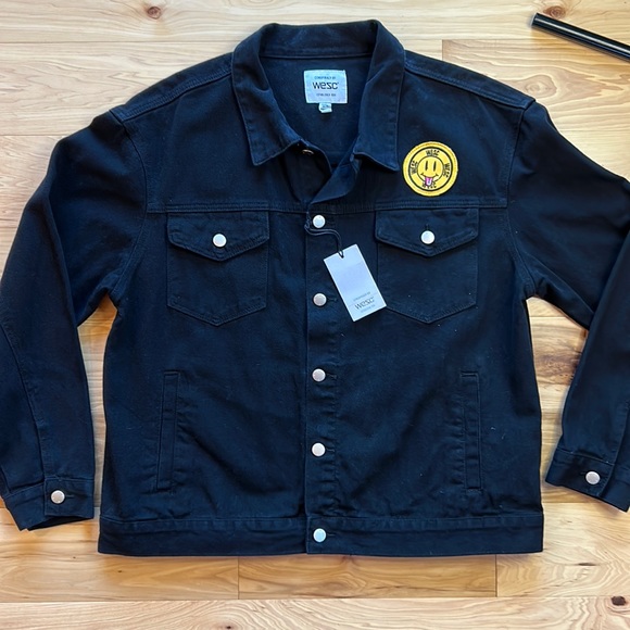 Wesc Jackets & Coats Nwt Conspiracy By Wesc Black Unisex Trucker